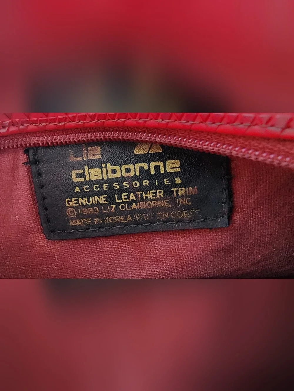 Vintage Red Crossbody Liz Claiborne Bag